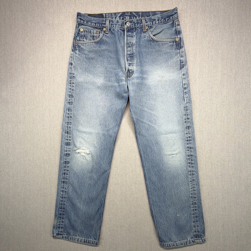 Vintage Levis 501xx Jeans Mens 36x33 (Fits 33x28) Made in USA Button Fly 90s